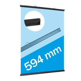 Profilo porta poster, plastica 2 ganci | null | 594 mm