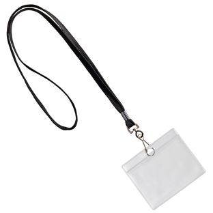 Porta badge da collo formato orizzontale | null | 86 x 54 mm