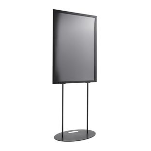 Espositore poster A1, piede ovale nero 