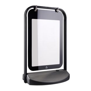 Cavalletto pubblicitario SWING-STOP A2 con serbatoio d’acqua, nero 