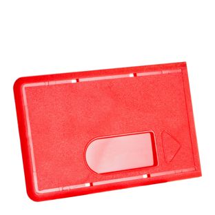 Custodia carta di credito plastica dura con fessura per il pollice null