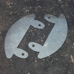 Fastener, semicircolare, trasparente 