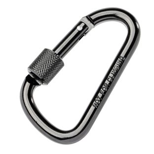 Moschettone a vite, 75 mm nero 