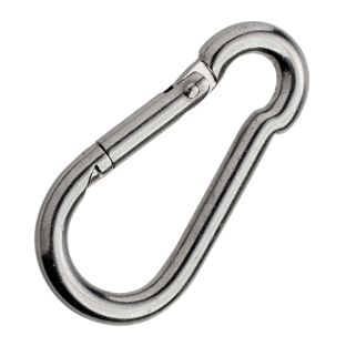 Moschettone, acciaio inox, lucidato 50 mm