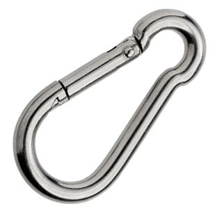 Moschettone, acciaio inox, lucidato 60 mm