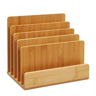 Portalettere in legno con 5 scomparti 