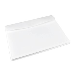 Busta portadocumenti A4, con chiusura a strappo e piega ad espansione fino a 400 fogli, plastica PP, bianco 