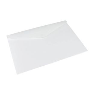 Busta portadocumenti A4, con chiusura a strappo, fino 135 fogli, plastica PP, bianco 