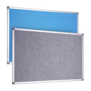 Bacheca in feltro con cornice in alluminio, 60 x 90 cm 