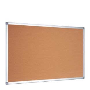 Bacheca in sughero con cornice in alluminio 90 x 60 cm 