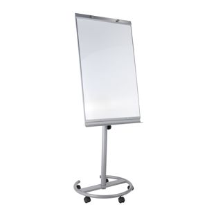 Flipchart con lavagna bianca, su rotelle 