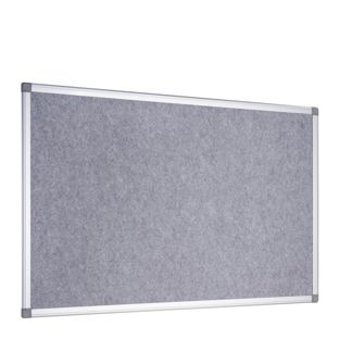 Bacheca in feltro con cornice in alluminio, 60 x 90 cm null