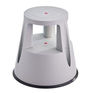 Sgabello con ruote, plastica, 2 gradini null