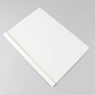 Cartellina a rilegatura termica A4, cartoncino lucido, 40 fogli, bianco 4 mm