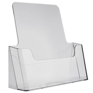 Porta brochure, polistirolo, trasparente PTXF 1 x A4 