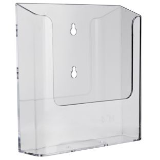 Porta brochure da parete, polistirolo, trasparente PTXD, 1 x A5  | trasparente 