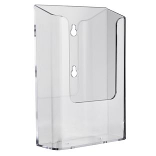 Porta brochure da parete, polistirolo, trasparente PTXD, 1 x null | 1/3 A4
