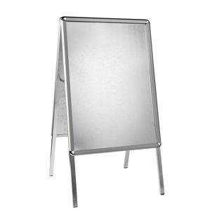 Cavalletto pubblicitario A1 Outdoor SOLID-STOP 32 mm | rotondo  | argento 