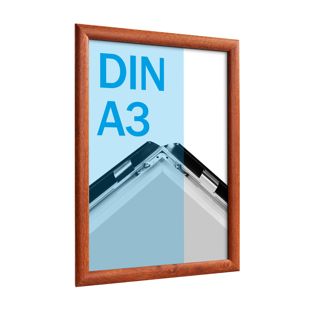 Cornice a scatto A3 standard effetto legno  | 25 mm | Ad angolo squadrato 