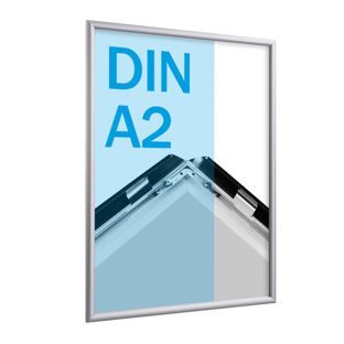 Cornice a scatto, in alluminio, A2 argento  | 17 mm | Ad angolo squadrato 