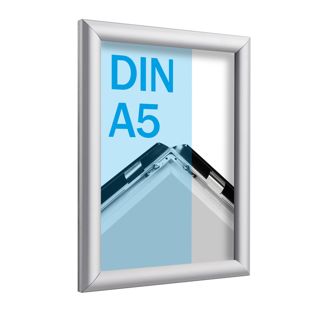 Cornice a scatto A5 standard argento  | 17 mm | Ad angolo squadrato 