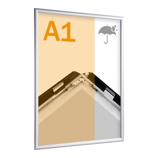 Cornice a scatto, alluminio, A1, impermeabile argento 