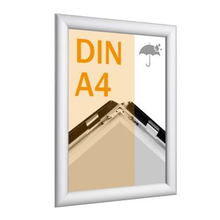 Cornice a scatto, alluminio, A4, impermeabile argento 