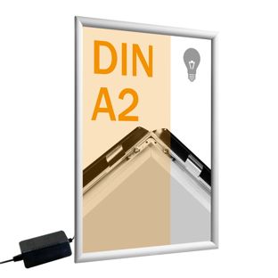 Cornice a scatto, alluminio, A2, LED argento 