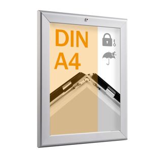 Cornice a scatto, alluminio, A4, impermeabile, chiudibile argento 