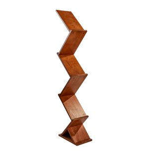 Portadepliant da terra in legno Zig-Zag 5x A4 legno di faggio 