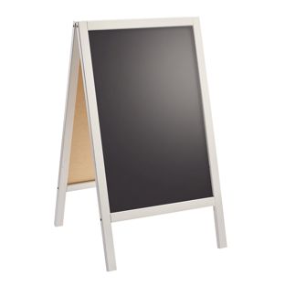 Cavalletto lavagna in legno WOOD-STOP Lite S, lavagna 44 x 66 cm, bianco bianco 