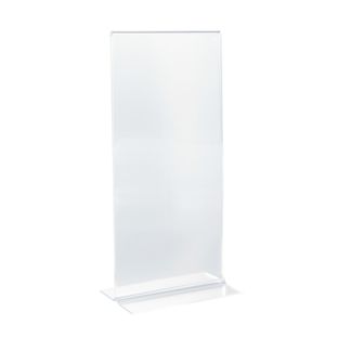 Porta avvisi da banco a T,  acrilico 1/3 A4  | verticale 