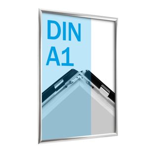 Cornice a scatto, alluminio, A1 acciaio inox  | 25 mm | Ad angolo squadrato 