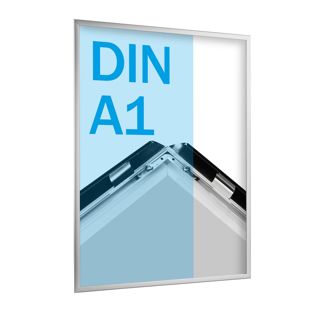 Cornice a scatto, alluminio, A1 argento  | 20 mm | Ad angolo squadrato 