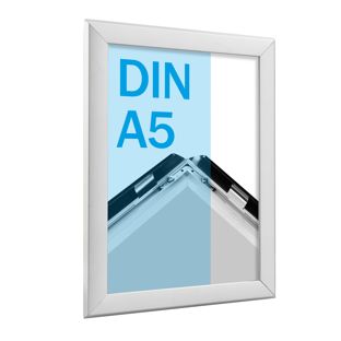 Cornice a scatto A5 standard argento  | 20 mm | Ad angolo squadrato 
