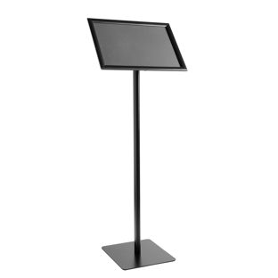 Espositore a leggio CLASSIC A3 con cornice a scatto nero  | Ad angolo squadrato 