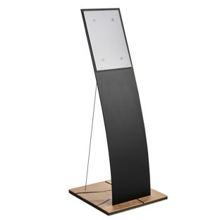 Espositore da terra legno/plastica LOBBY, A4, nero/marrone 