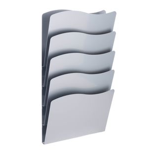 Porta brochure da parete A4 verticale, acciaio PTXG null
