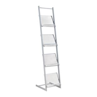 Espositore riviste DOVER, 4x A4, argento 4 