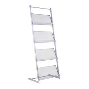 Espositore riviste DOVER, 8x A4, argento 8 