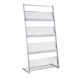 Espositore riviste DOVER, 12x A4, argento 12