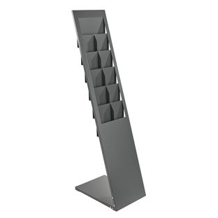 Portadepliant da terra PLANAR, 6x A4 grigio scuro 