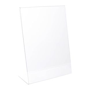 Porta avvisi da banco a L, formato verticale, infrangibile, PET A5 