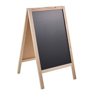 Cavalletto lavagna in legno WOOD-STOP Lite S, lavagna di 44 x 66, naturale effetto legno chiaro 