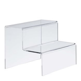 Espositore a scaletta, acrilico 220 x 168 x 183 mm  | trasparente  | a 2 gradini 