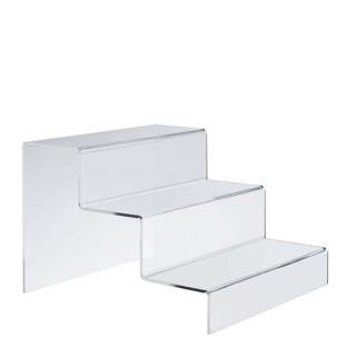 Espositore a scaletta, acrilico 300 x 215 x 333 mm  | trasparente  | a 3 gradini 