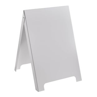 Cavalletto pubblicitario PS-STOP per esterno 50,8 x 80 cm, per rivestire con pellicola adesiva, bianco 