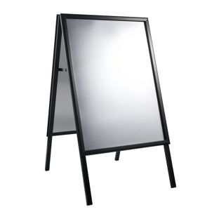 Cavalletto pubblicitario A1 SOLID-STOP Pro, 32 mm, angoli squadrati, guarnizione null