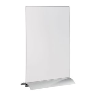 Porta avvisi da banco a T con base di fissaggio in alluminio A4  | formato verticale 