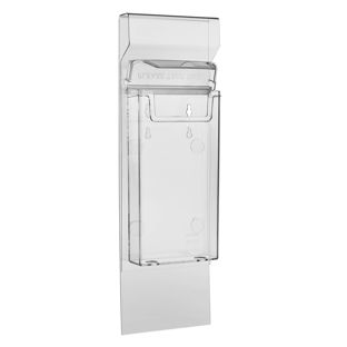Porta brochure per cavalletti pubblicitari, resistente alle intemperie con coperchio, trasparente 1/3 A4 